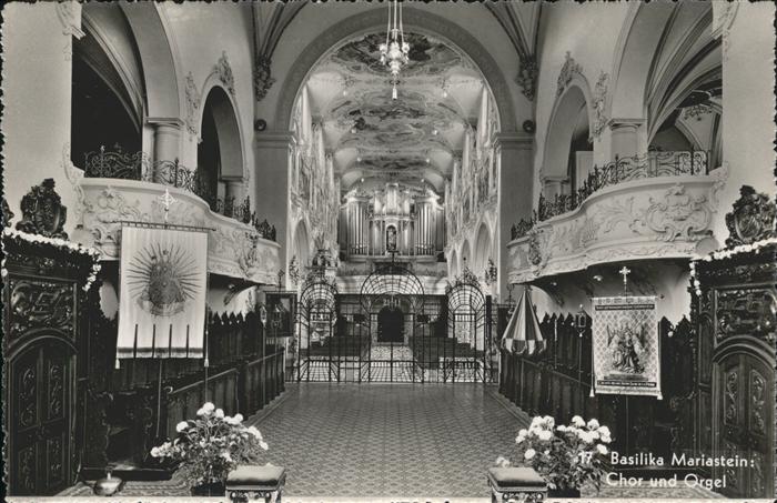Kirchenorgel Basilika Mariastein Chor