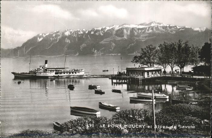 Dampfer Seitenrad Port d_Ouchy Alpes de Savoie