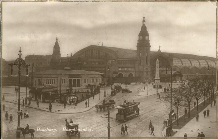 Strassenbahn Hamburg Hauptbahnhof Pferdkutsche