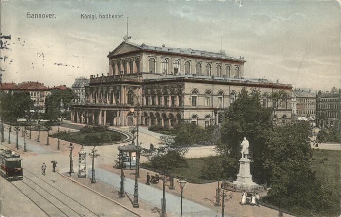 Theatergebaeude Hannover Strassenbahn