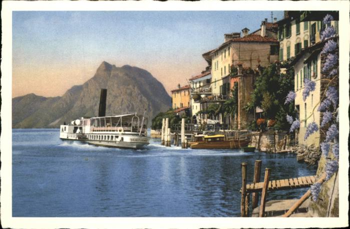 Dampfer Seitenrad Gandria Lago di Lugano