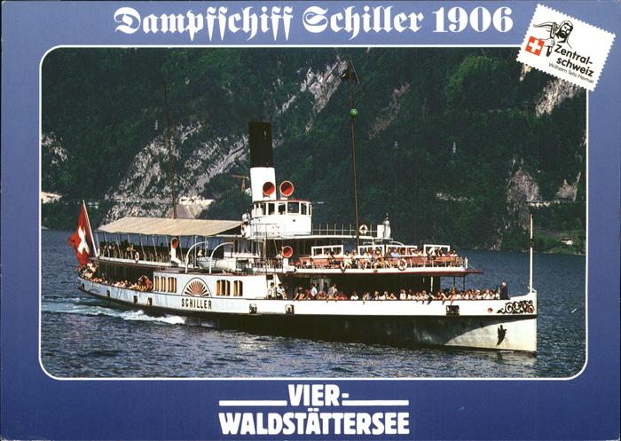 Dampfer Seitenrad Schiller Vierwaldstättersee