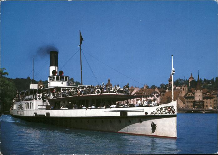 Dampfer Seitenrad Schiller Vierwaldstättersee