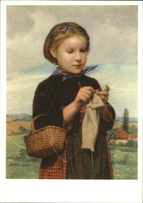 Anker Albert Nr. 41 stricken Mädchen Bern