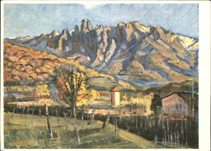 Kuenstlerkarte Renato Notari Tesserete Tessiner Landsc