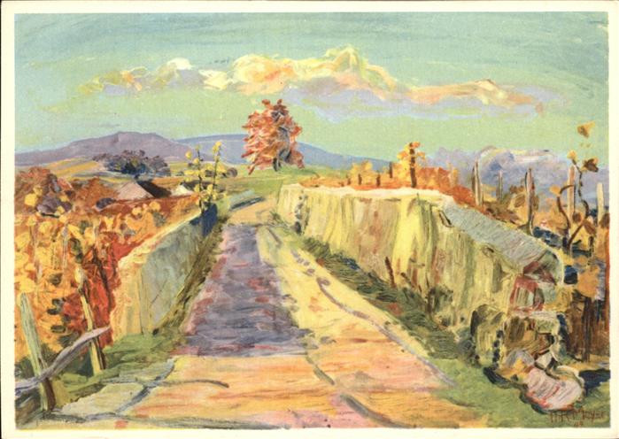 Kuenstlerkarte H.R. Meyer Zollikon St. Sulpice