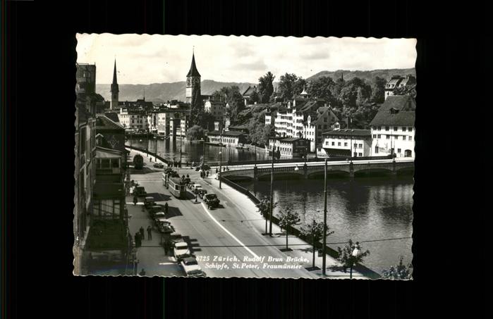 Strassenbahn Zürich Rudolf-Brun-Brücke Schipfe St. P