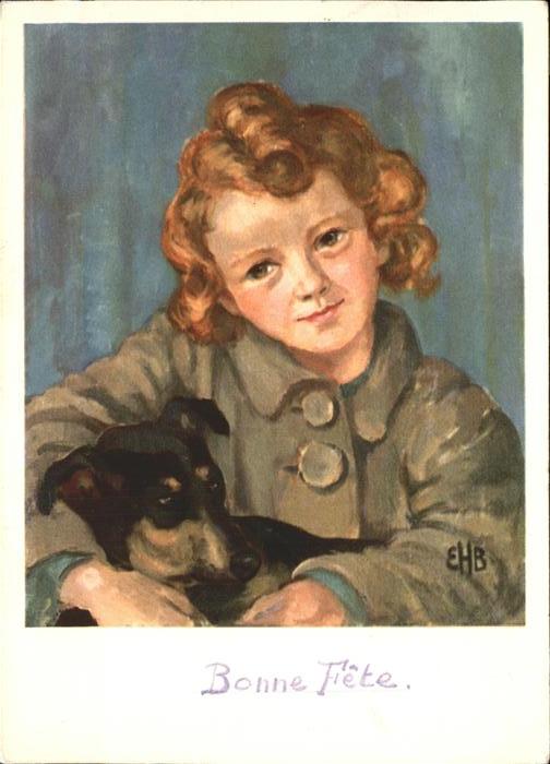 Kuenstlerkarte B. Hoppeler-Bonzanigo Zwei Gespielen