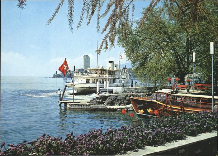 Dampfer Binnenschifffahrt Montreux See