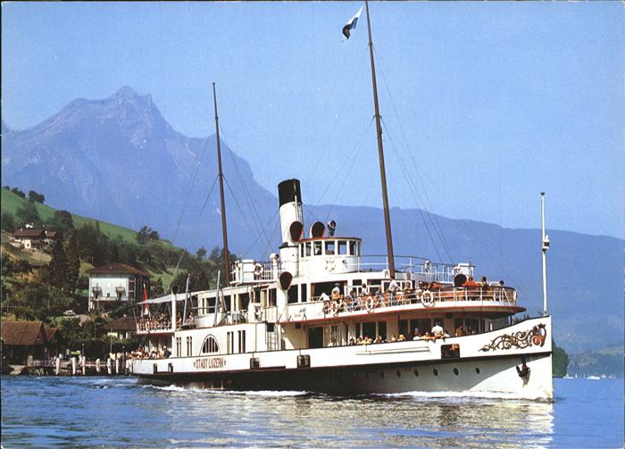 Dampfer Seitenrad DS Stadt Luzern Vierwaldstättersee