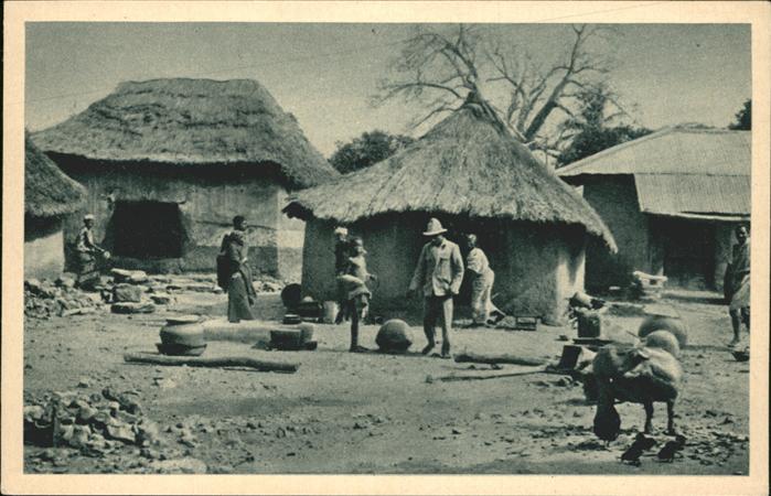 Afrika Africa Afrique Volksleben Typen Scene de la vie domestique missions afr