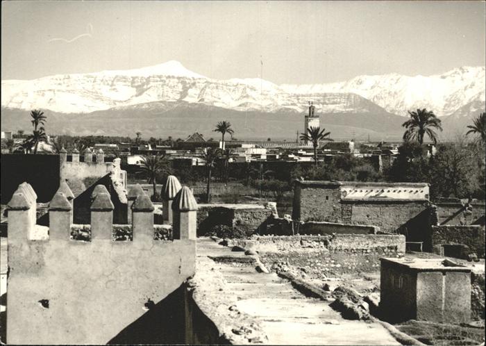 Marrakech Marrakesch Vue vers le Grand Atlas