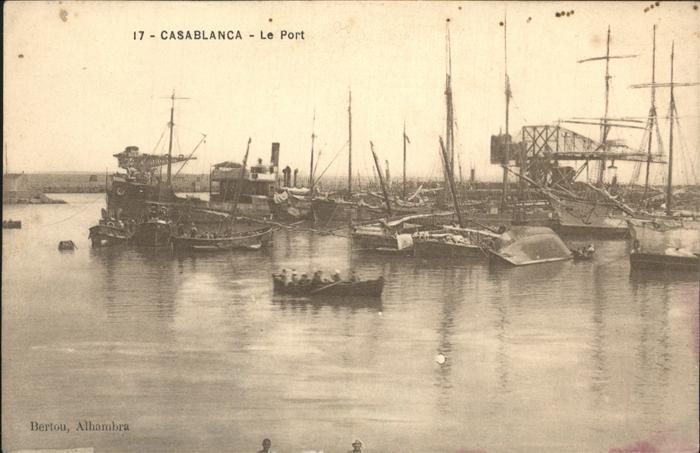 Casablanca Le port bateau