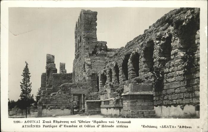 Athenes Athen Portique d Eumene et Odeon d Herode Athens