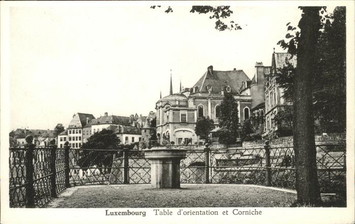 LUXEMBOURG  Luxemburg Table d orientation et Corniche
