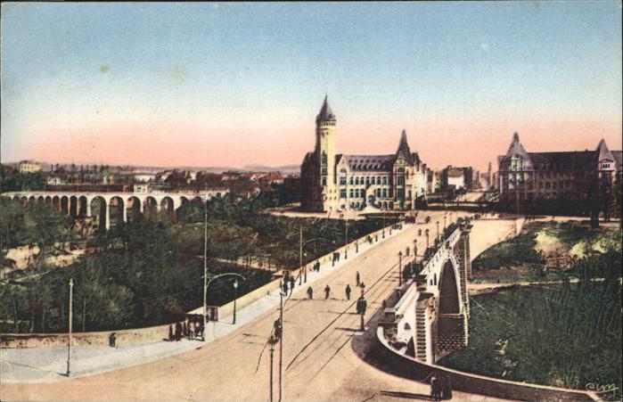 LUXEMBOURG Luxemburg Le Pont Adolphe Cathedrale