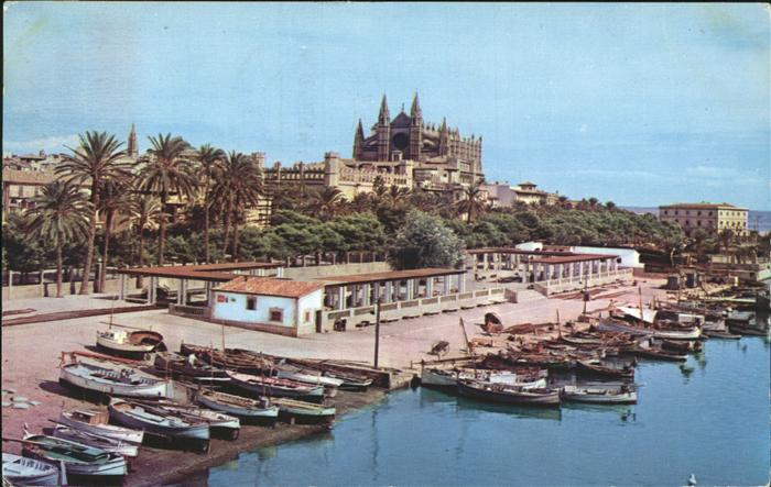 Palma de Mallorca Catedral y La Lonja desde la Cantina de Pescadora