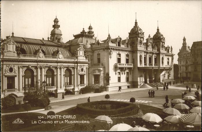 Monte-Carlo Le Casino et la Musardiers
