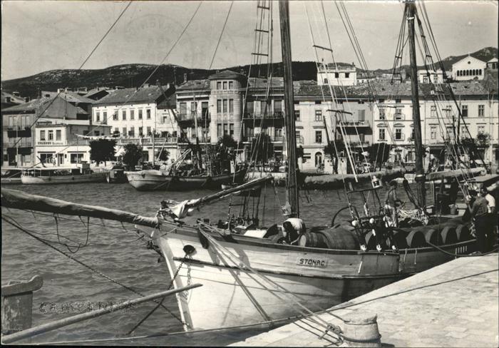 Crikvenica Kroatien Hafenpartie Schiffe