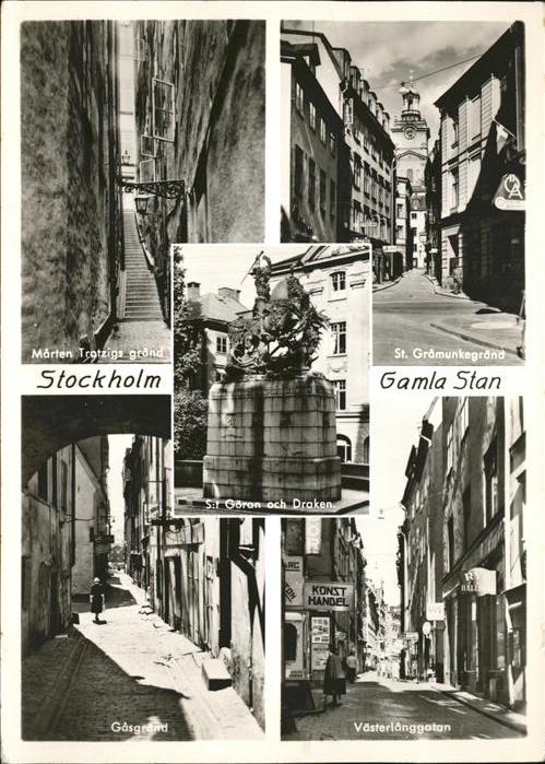 Stockholm Gamla Stan Gassen Drachentoeter St Goeran