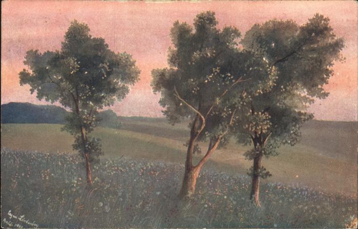 Verlag Tucks Oilette Nr. 805 E.v. Lindenberg Pastell-Landschafte