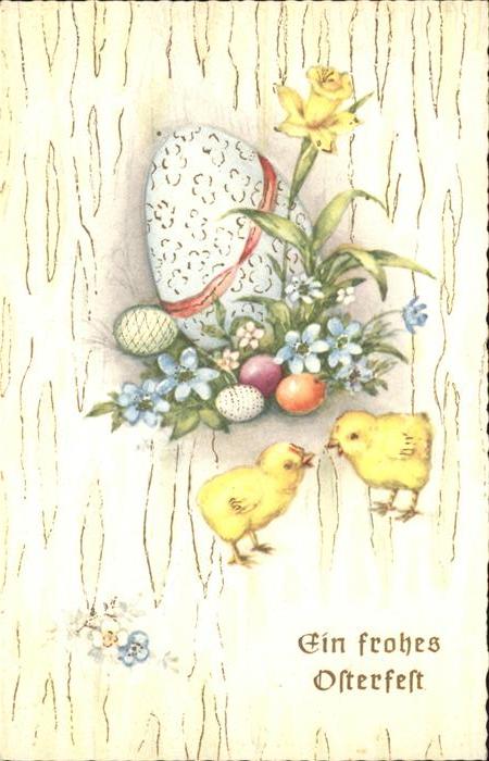 Ostern Easter Paques Narzisse Ostereier Küken