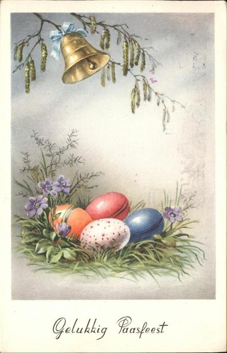 Kirchenglocke Churchbell Cloche Eglise Ostereier Veilchen Ostern Niederlande