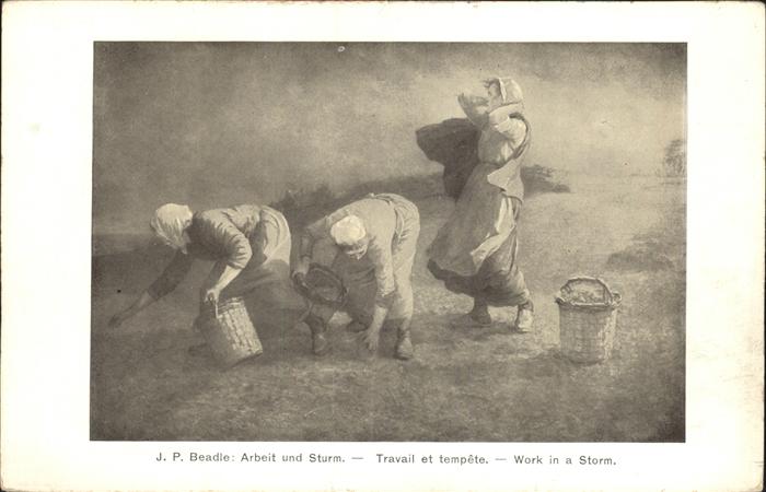 Ernte Landwirtschaft J.P. Beadie Arbeit und Sturm