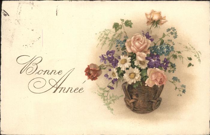 Rosen Blumenkorb Glückwunsch Frankreich
