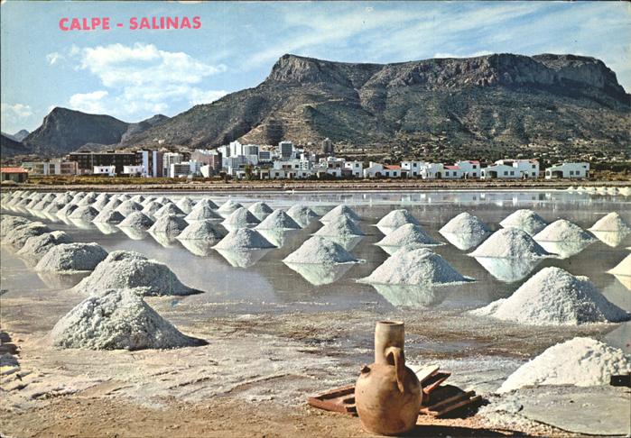 Salzgewinnung Calpe Alicante Salinas Spanien