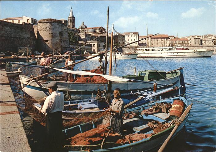 Fischerei Porto Alghero Catalana Hafen