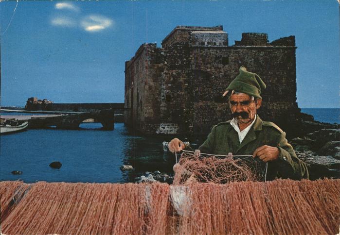 Fischerei Schloss von Paphos Griechenland