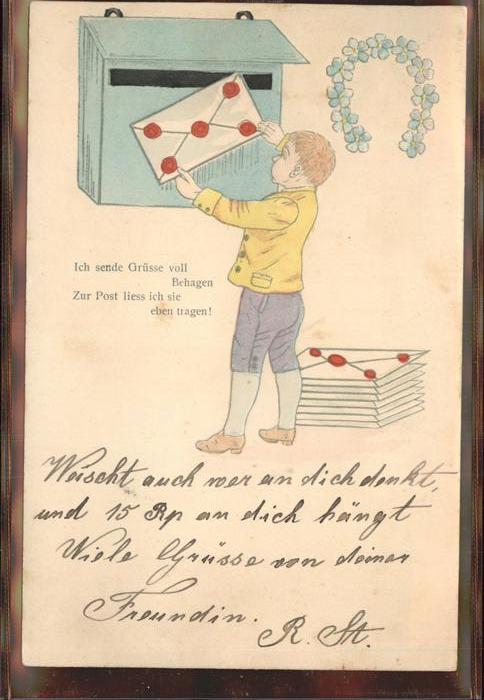 Briefkasten Briefe Hufeisen Kind