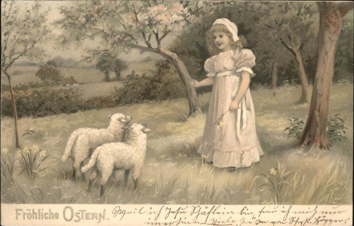 Schafe Ostern Mädchen Meissner-und-Buch-Verlag