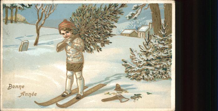 Skifahren Neujahr Holzfäller