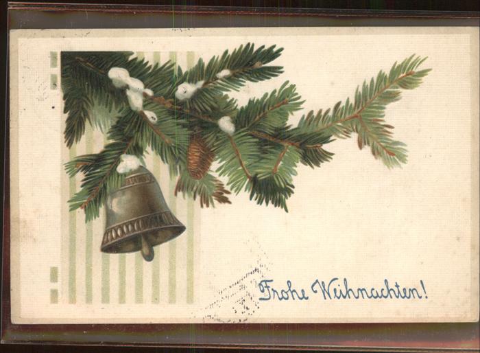 Kirchenglocke Churchbell Cloche Eglise Tannenzweig Kiefernzapfen Weihnachten