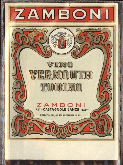 Wein Zamboni Vermouth Torino