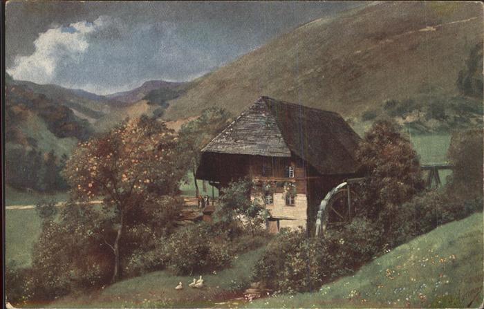 Hoffmann Heinrich Nr. 178 Mühle Schwarzwald Serie I Blatt