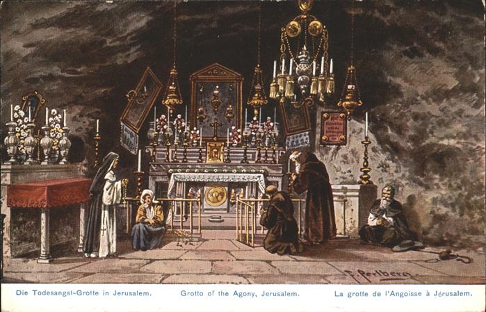 Perlberg F. Nr. 46 Palästina Todesangst-Grotte Jerusale
