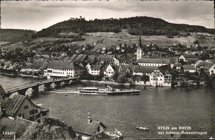 Dampfer Binnenschifffahrt Stein am Rhein Schloss Hohenklingen