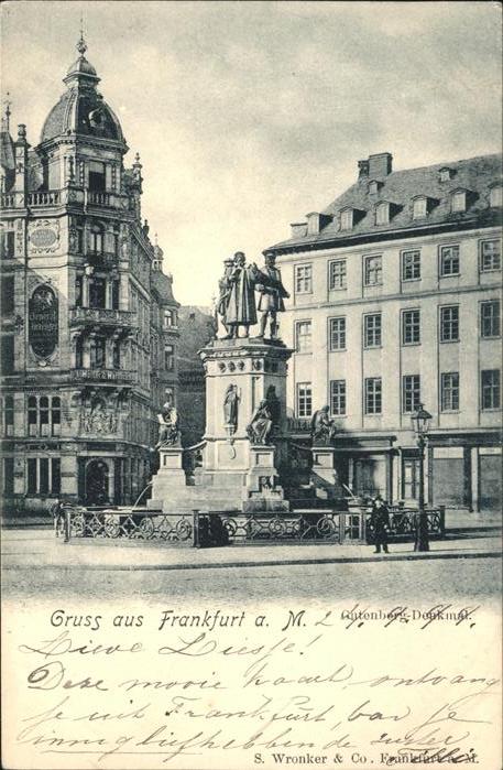 Gutenberg Johannes Buchdruck Denkmal Frankfurt am Main