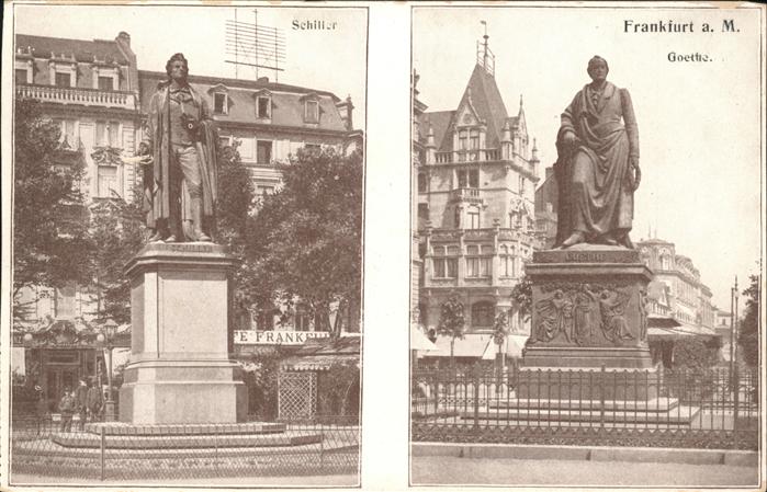 Schiller Friedrich Goethe Denkmal Frankfurt am Main
