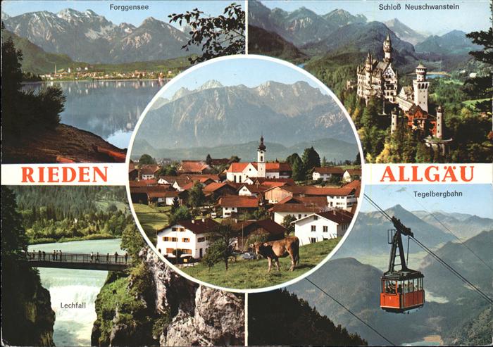 Seilbahn Rieden Allgäu Forggensee Lechfall