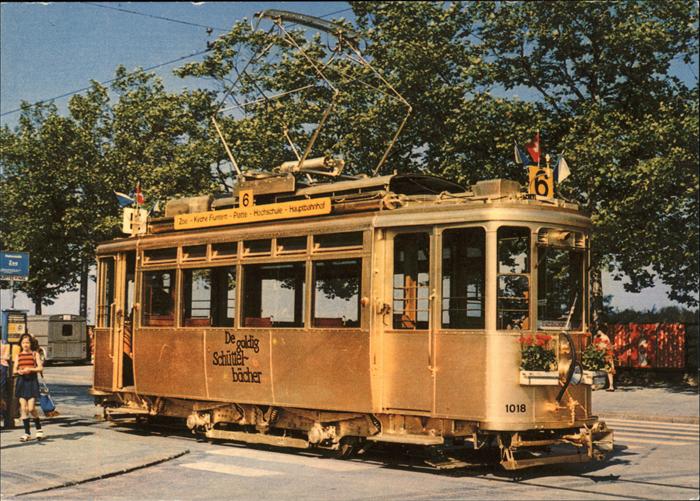 Strassenbahn Stadt Zürich em goldige Sächsitram