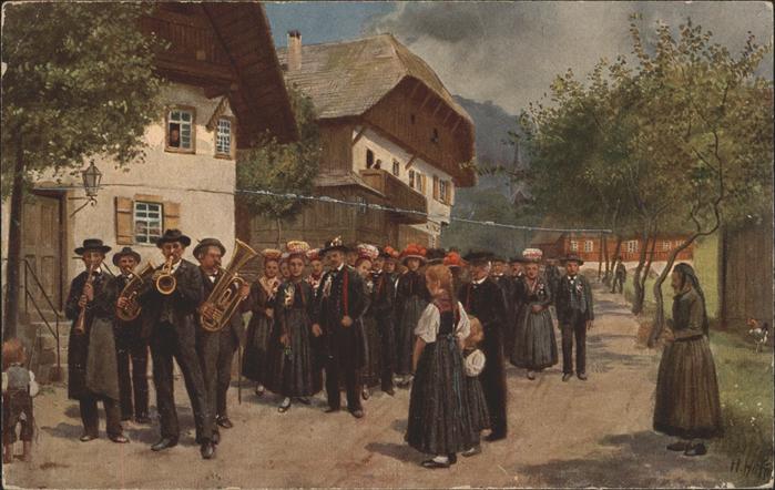 Hoffmann Heinrich Schwarzwaldtrachten Bauernhochzeit Trom