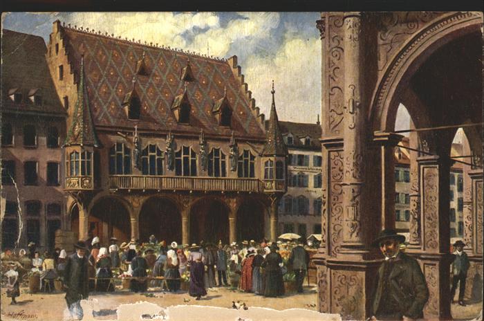 Hoffmann Heinrich Nr. 3 Freiburg Münsterplatz mit Kaufhau