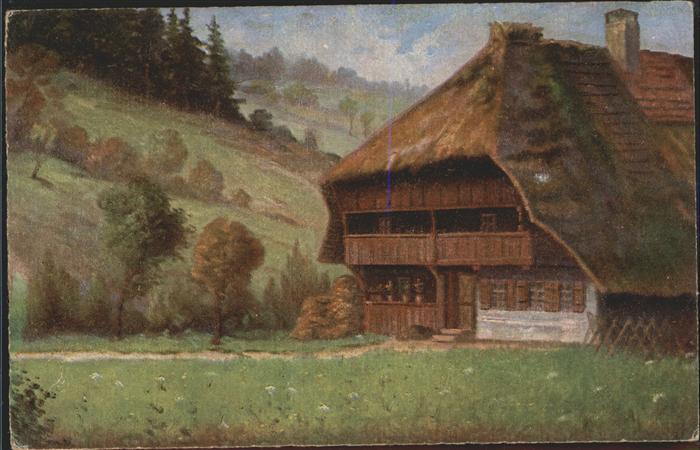 Schwarzwaldhaeuser Künstlerkarte Habsheim