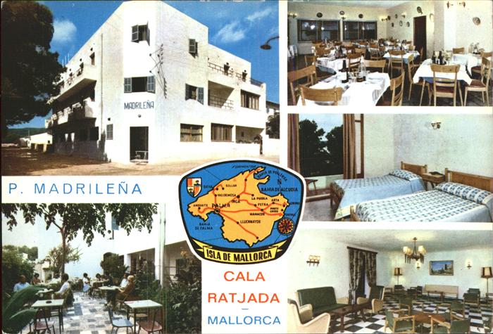 Cala Ratjada Mallorca Hotel Madrilena Landkarte Isla de Mallorca
