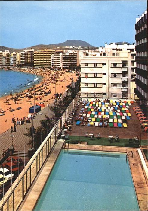 Las Palmas Gran Canaria Playa de Las Canteras Hotel Cristina piscina Strand