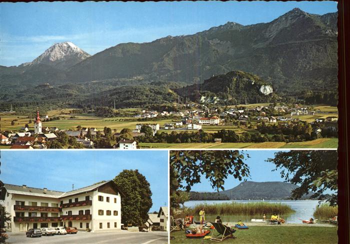 Finkenstein Faaker See Gasthof Pension Koffler Strand Alpenpanorama